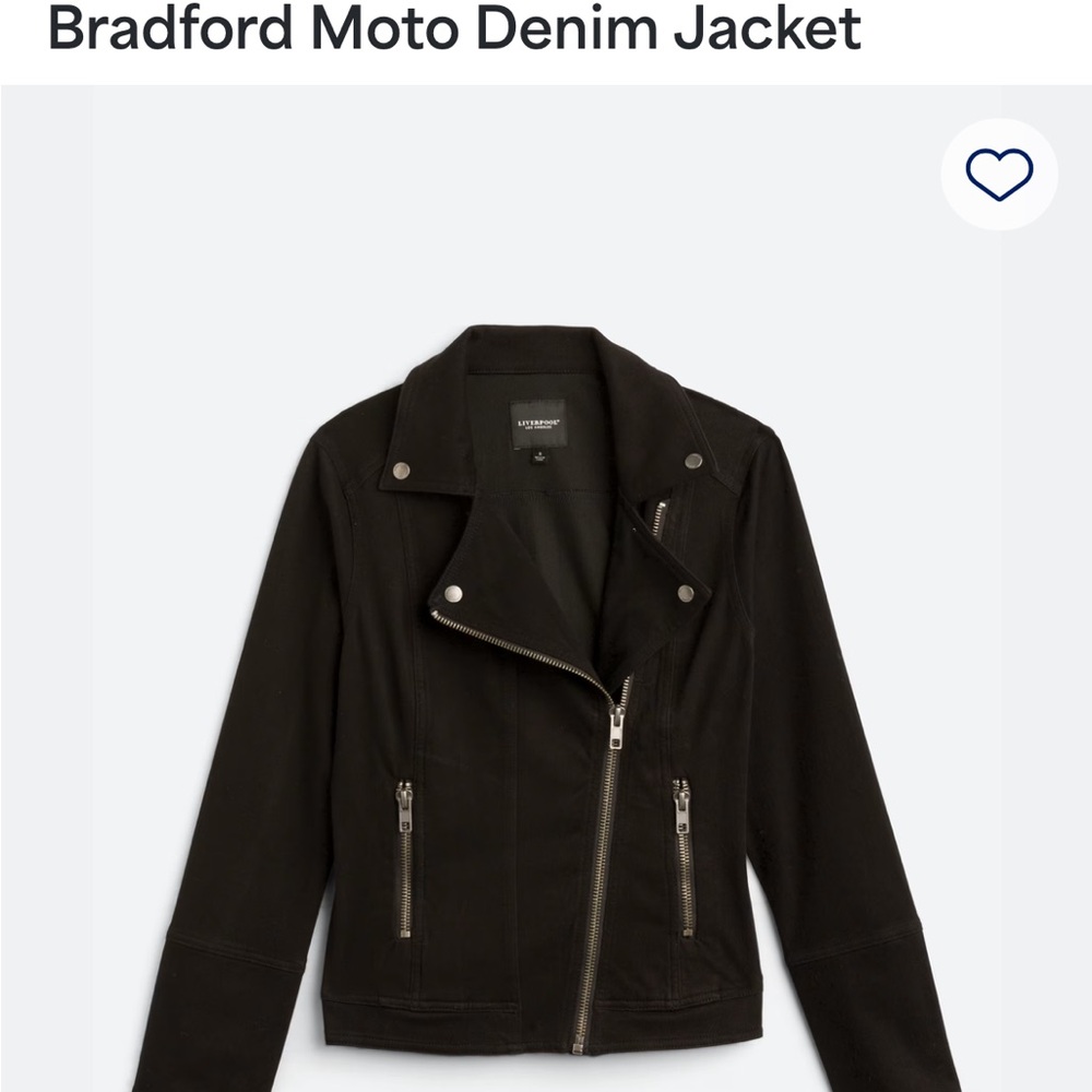 Liverpool Black Moto Denim Jacket